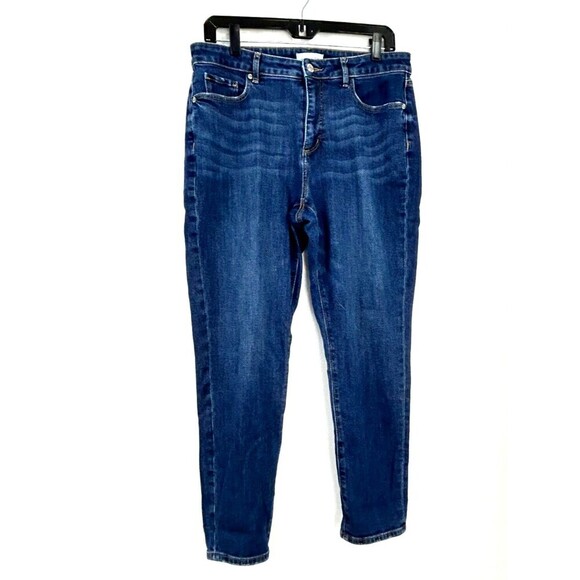 LOFT Curvy Skinny Mid Rise Women Jeans Size 10 30 Blue Slim Stretch Denim Jeans - Picture 3 of 12